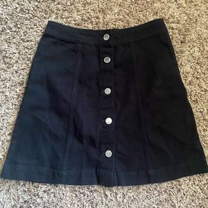 Black high waisted short skirt